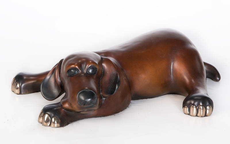 Gertrude Harvey Dog Sculpture by Marty Goldstein