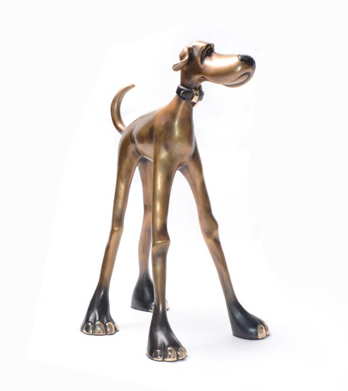 Mini-Stretch Harvey Dog Sculpture by Marty Goldstein
