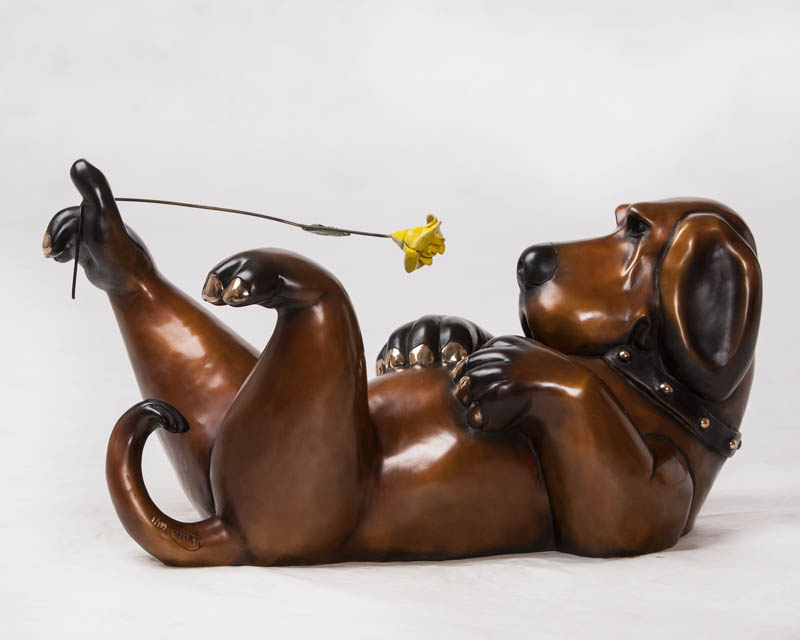 Mortimer Harvey Dog Sculpture by Marty Goldstein