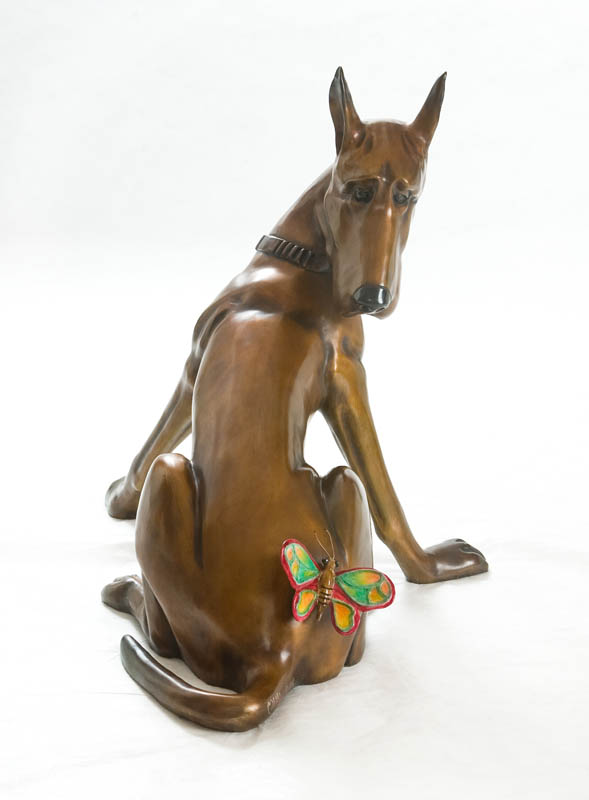 Tallulah Harvey Dog Sculpture by Marty Goldstein