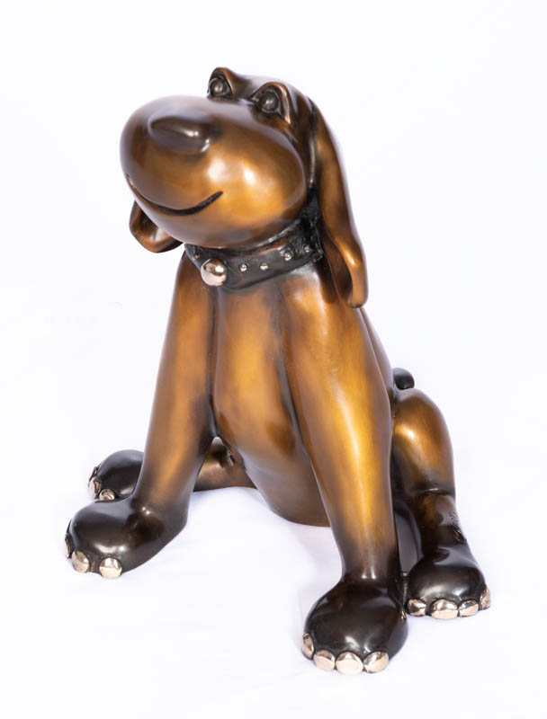 Vivian Harvey Dog Sculpture by Marty Goldstein