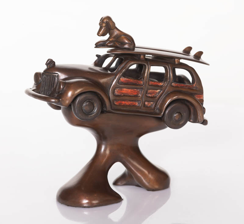 Woodie Harvey Dog Sculpture by Marty Goldstein