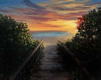 Meet You at Sunset by Walfrido Garcia at Ocean Blue Galleries