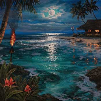 Paradise Bungalow by Walfrido Garcia at Ocean Blue Galleries