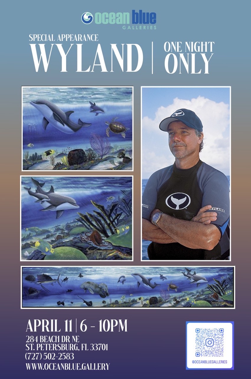 Wyland art show Oean Blue Galleries OB St. Pete April 2026