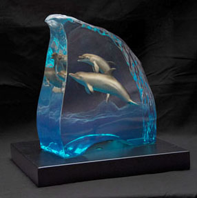Wyland Lucite Sculptures for sale at Ocean Blue Galleries