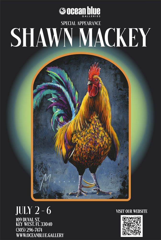 Shawn Mackey art show at Ocean Blue Galleries Key West