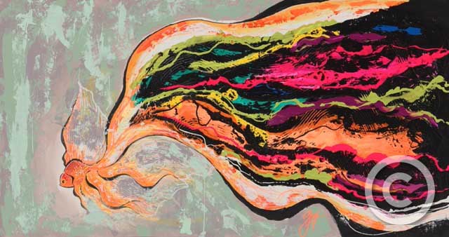 Goldfish Fortissimo - Sea Life Series by Guy Vasilovich at Ocean Blue Galleries