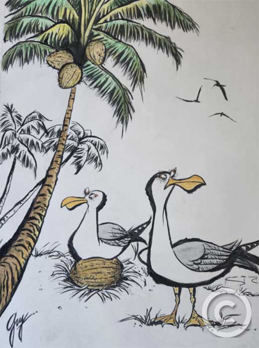 Gull Island - Shady Character Collection by Guy Vasilovich at Ocean Blue Galleries