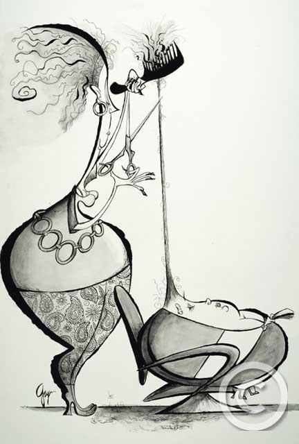 Hair Today Gone Tomorrow - Shady Character Collection by Guy Vasilovich at Ocean Blue Galleries