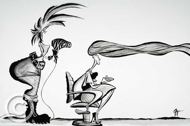 Air Salon - Shady Character Collection by Guy Vasilovich at Ocean Blue Galleries