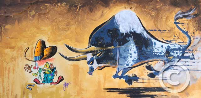 Lucky Horseshoe - Cowboy Western Collection by Guy Vasilovich at Ocean Blue Galleries