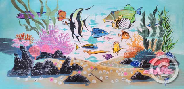 Par 4 at the 7th - Florida Collection by Guy Vasilovich at Ocean Blue Galleries