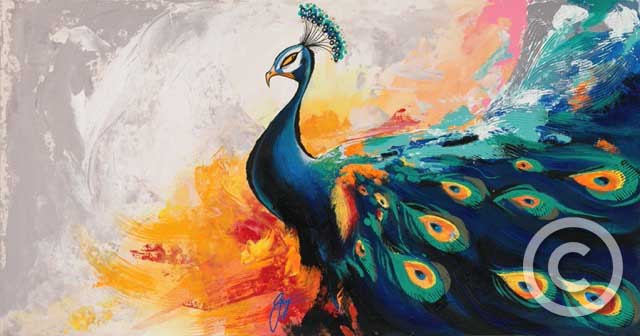 Peacock Pezzo - Sea Life Series by Guy Vasilovich at Ocean Blue Galleries