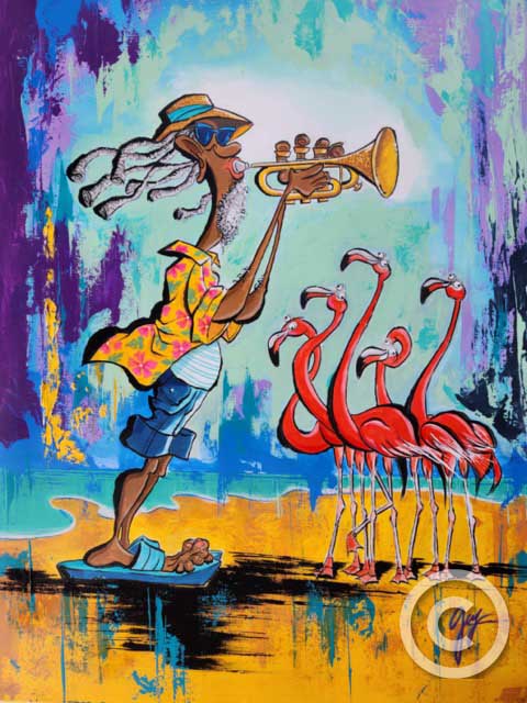 Rhapsody in Pink - Florida Collection by Guy Vasilovich at Ocean Blue Galleries