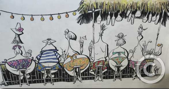 Sand, Sips & Sunshine - Shady Character Collection by Guy Vasilovich at Ocean Blue Galleries