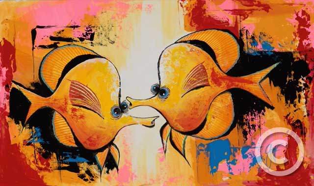 Toccata of Tangs - Sea Life Series by Guy Vasilovich at Ocean Blue Galleries