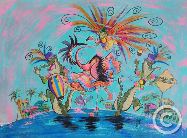 Wildlife Crossing - Florida Collection by Guy Vasilovich at Ocean Blue Galleries